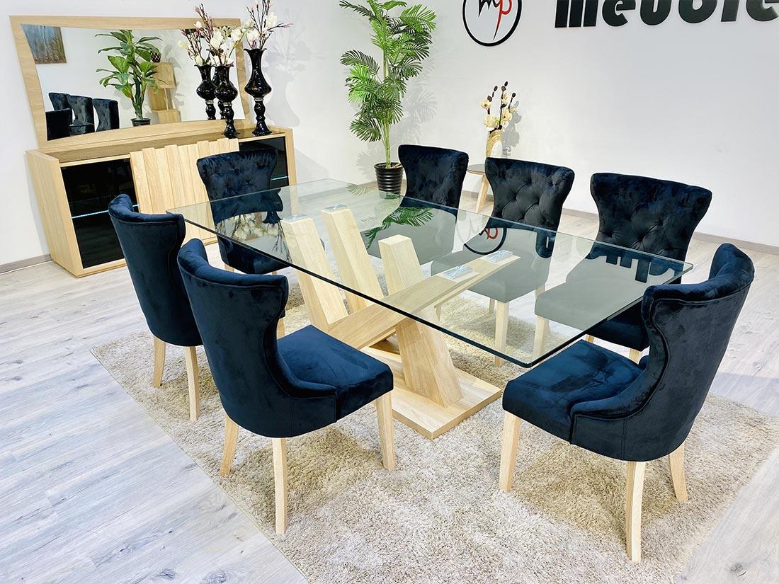 Table de salle à manger avec 8 chaises