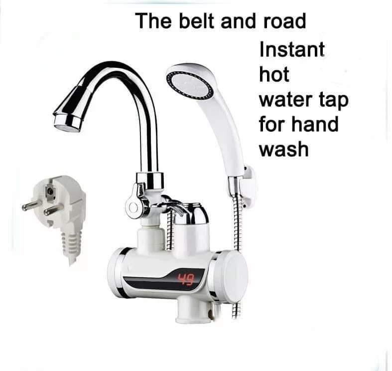 😍جهاز تسخين المياه الكهربائي السريع مع حنفية + مرش الدوش 🚿  instant electric heating water faucet&shower