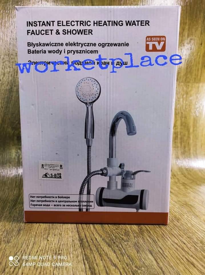 😍جهاز تسخين المياه الكهربائي السريع مع حنفية + مرش الدوش 🚿  instant electric heating water faucet&shower