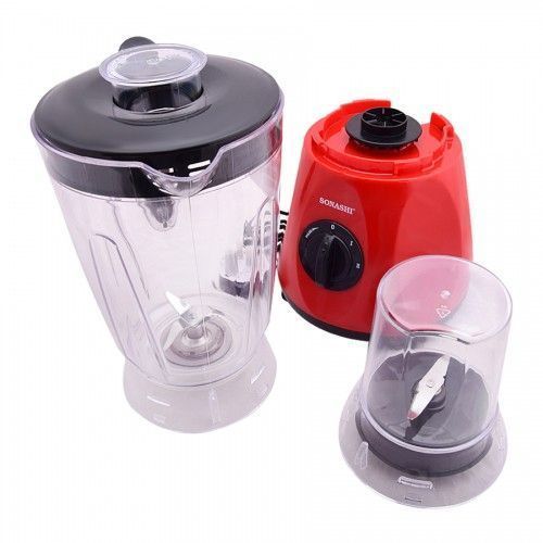 Sonashi Blender & Moulin A Café 2 IN 1 - 350 Watts / 5 Vitesses - SB 144 - Rouge