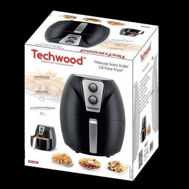 المقلاة الكهربائية بدون زيت للطهي من  Techwood, بتقنية الهواء السريع لأكل سريع و صحي بدون دهون