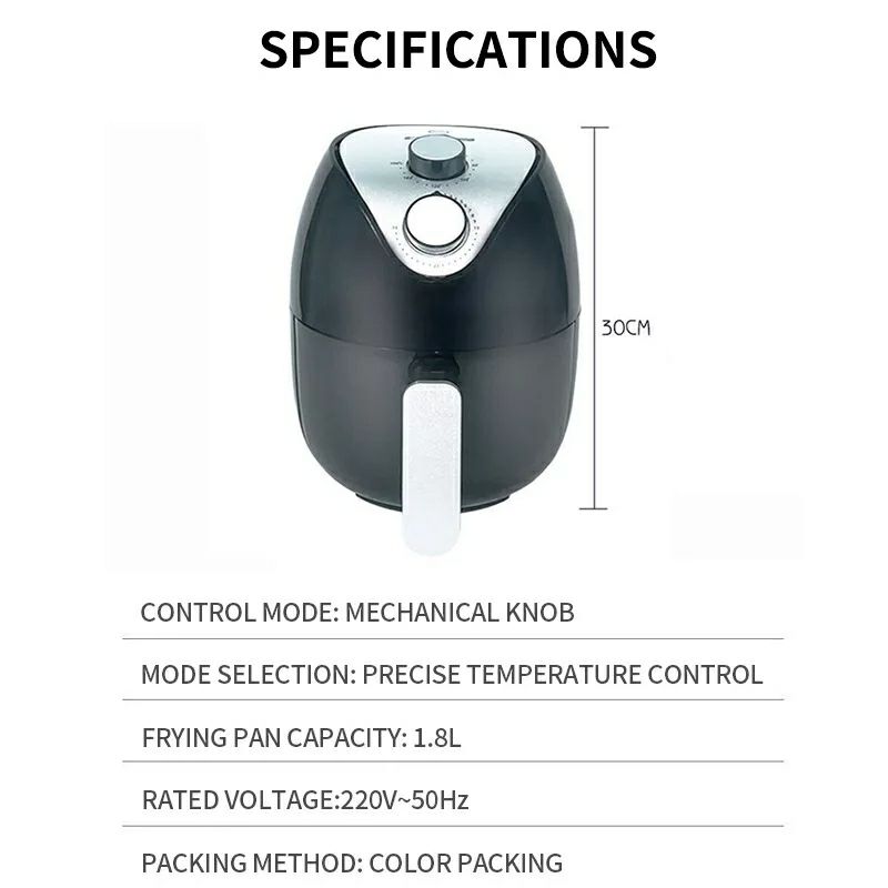 المقلاة الكهربائية بدون زيت للطهي من  Techwood, بتقنية الهواء السريع لأكل سريع و صحي بدون دهون