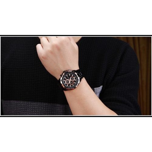  Curren Montre Homme - 8023 - Acier Inoxydable Noir/Gold