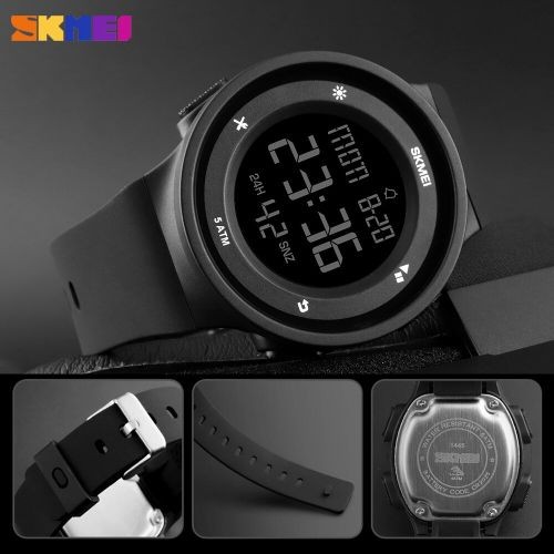 Skmei Montre Pour Homme - 1445 Sport - Water Resiste -noir/noir